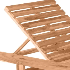 Wohnen Teakholz-Gartenmöbel|Gartenliegen*65x200 Rollliege mit verstellbarem Kopfteil - Klahuma