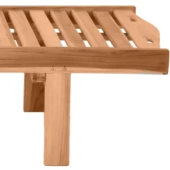 Wohnen Teakholz-Gartenmöbel|Gartenliegen*65x200 Rollliege mit verstellbarem Kopfteil - Klahuma