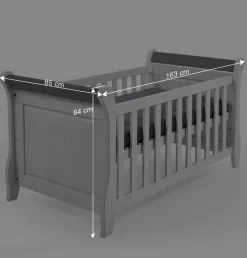 Kinder Wohnen 70x140 Scandi Style Gitterbett für Kinderzimmer - Mirandesca