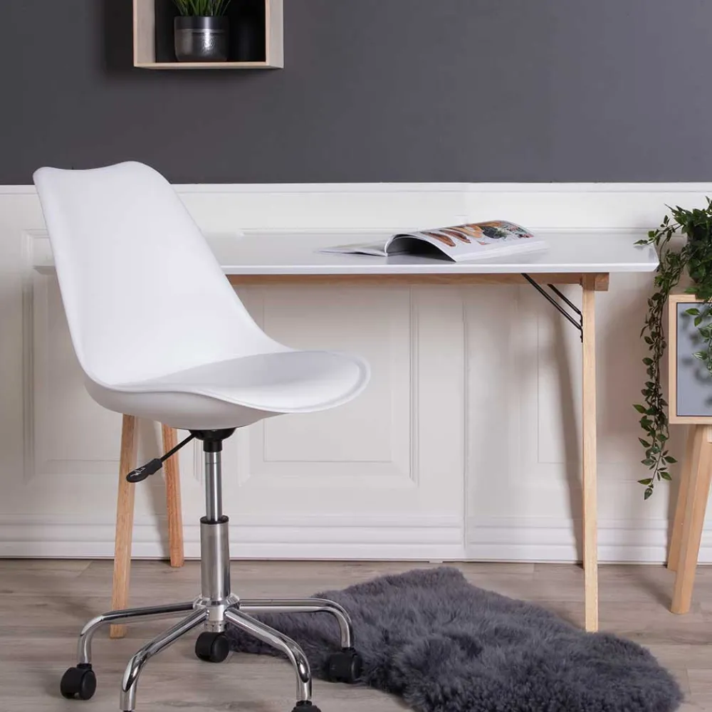 Wohnen Bürotische*120x60 Schreibtisch in Weiß & Natur - Cora