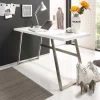 Wohnen Bürotische*140x60 Schreibtisch in Weiß lackiert - Abelka
