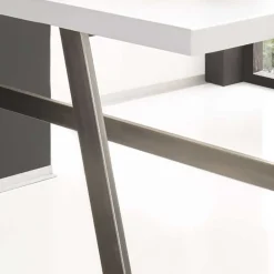 Wohnen Bürotische*140x60 Schreibtisch in Weiß lackiert - Abelka