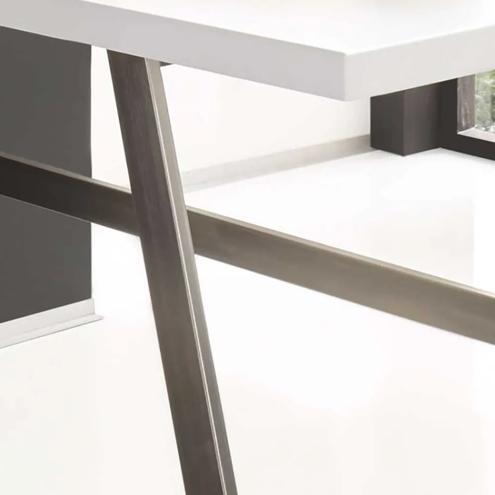 Wohnen Bürotische*140x60 Schreibtisch in Weiß lackiert - Abelka