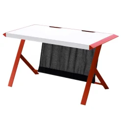 Wohnen 127x60 Schreibtisch in Weiß mit Rot - Kastawa