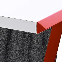 Wohnen 127x60 Schreibtisch in Weiß mit Rot - Kastawa