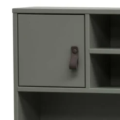 Wohnen 122x58 Schreibtisch mit Aufsatz in Graugrün - Daraon