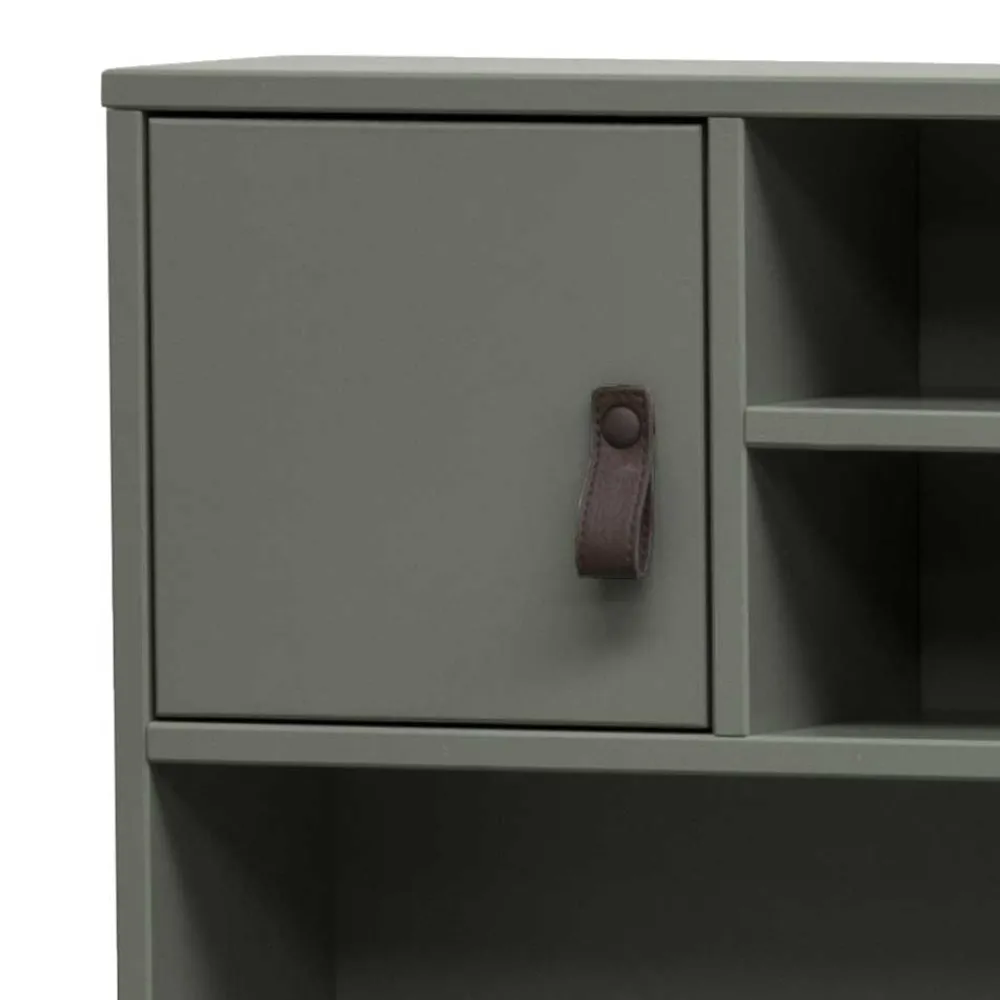 Wohnen 122x58 Schreibtisch mit Aufsatz in Graugrün - Daraon