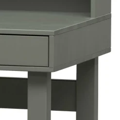 Wohnen 122x58 Schreibtisch mit Aufsatz in Graugrün - Daraon