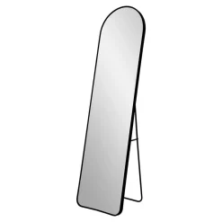 Wohnen Spiegel|Flurspiegel*40x150 Standspiegel halbrund in Schwarz - Ennyano