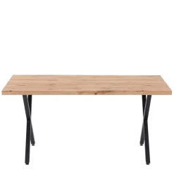 Wohnen 160x90 Tisch mit X-Füßen & Stühle - Zandras (fünfteilig)