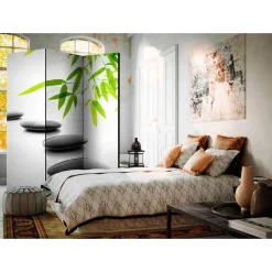 Wohnen 135x172 Trennwand Kiesel & Bambus - Mandina