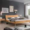 Wohnen 140x200 Wildbuche Bett mit Metallfüßen - Ethina
