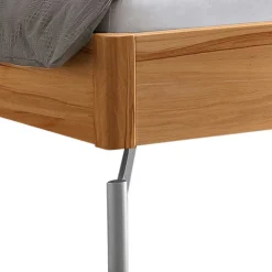 Wohnen 140x200 Wildbuche Bett mit Metallfüßen - Ethina