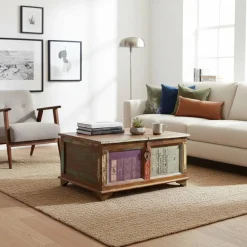 Wohnen 90x60 Wohnzimmer Truhentisch im Shabby Style - Slinida