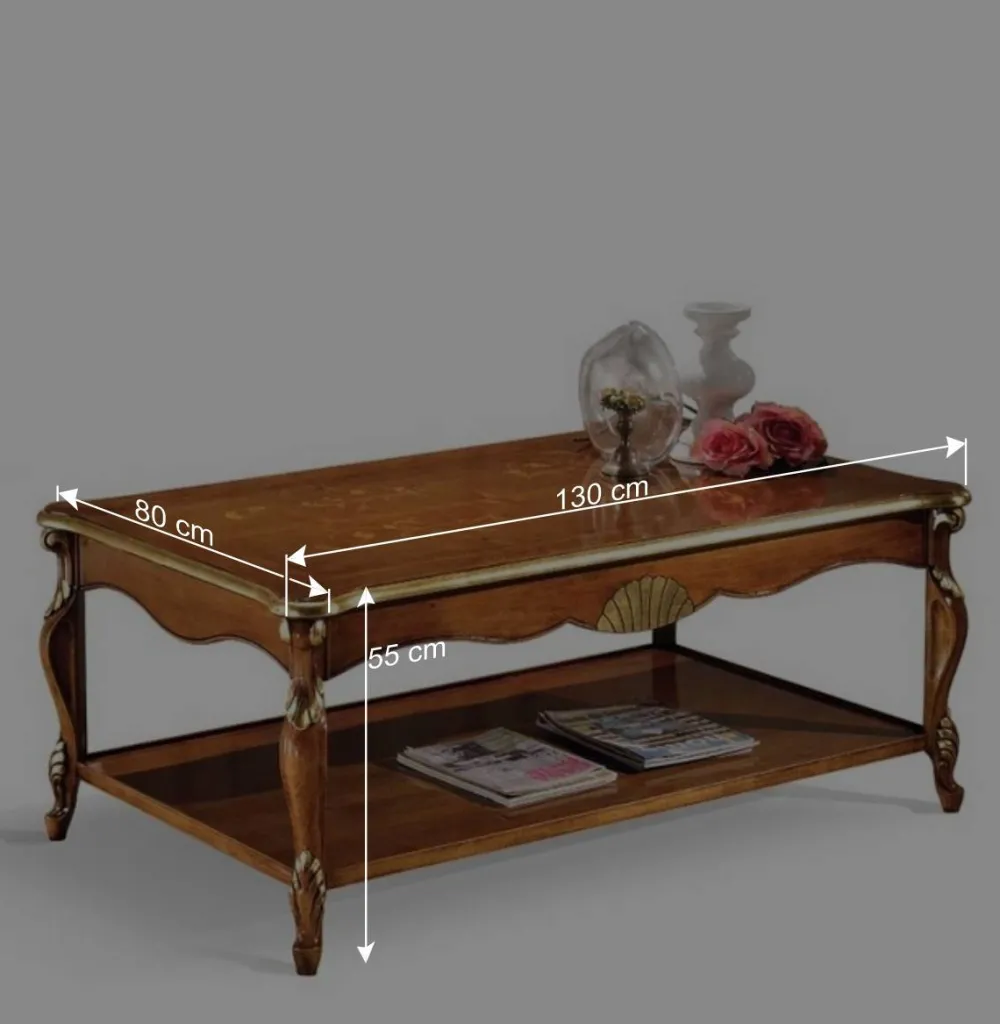 Wohnen 130x80 Wohnzimmertisch im Italienischen Stil - Carlenna