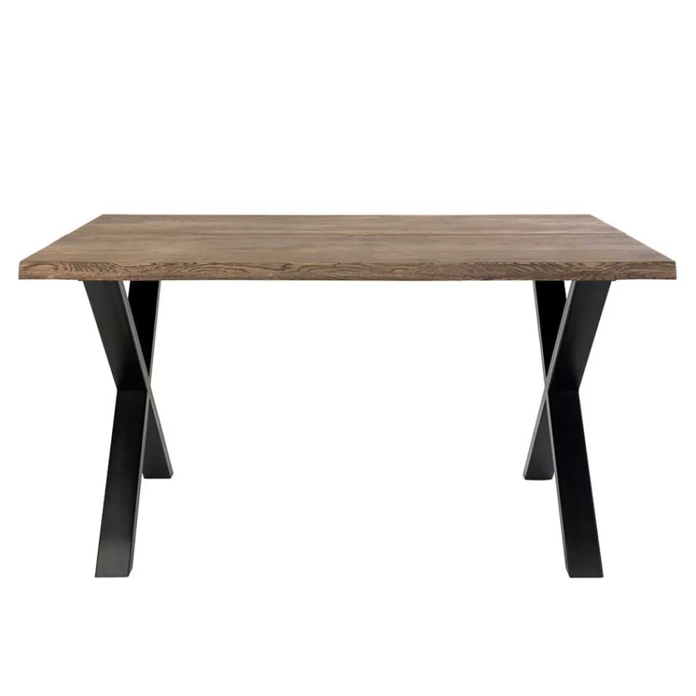 Wohnen 140x95 X-Fuß Esstisch & 4 Stühle - Turino (fünfteilig)