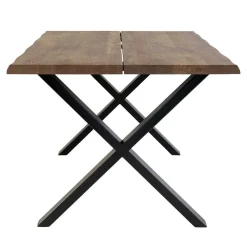 Wohnen 140x95 X-Fuß Esstisch & 4 Stühle - Turino (fünfteilig)