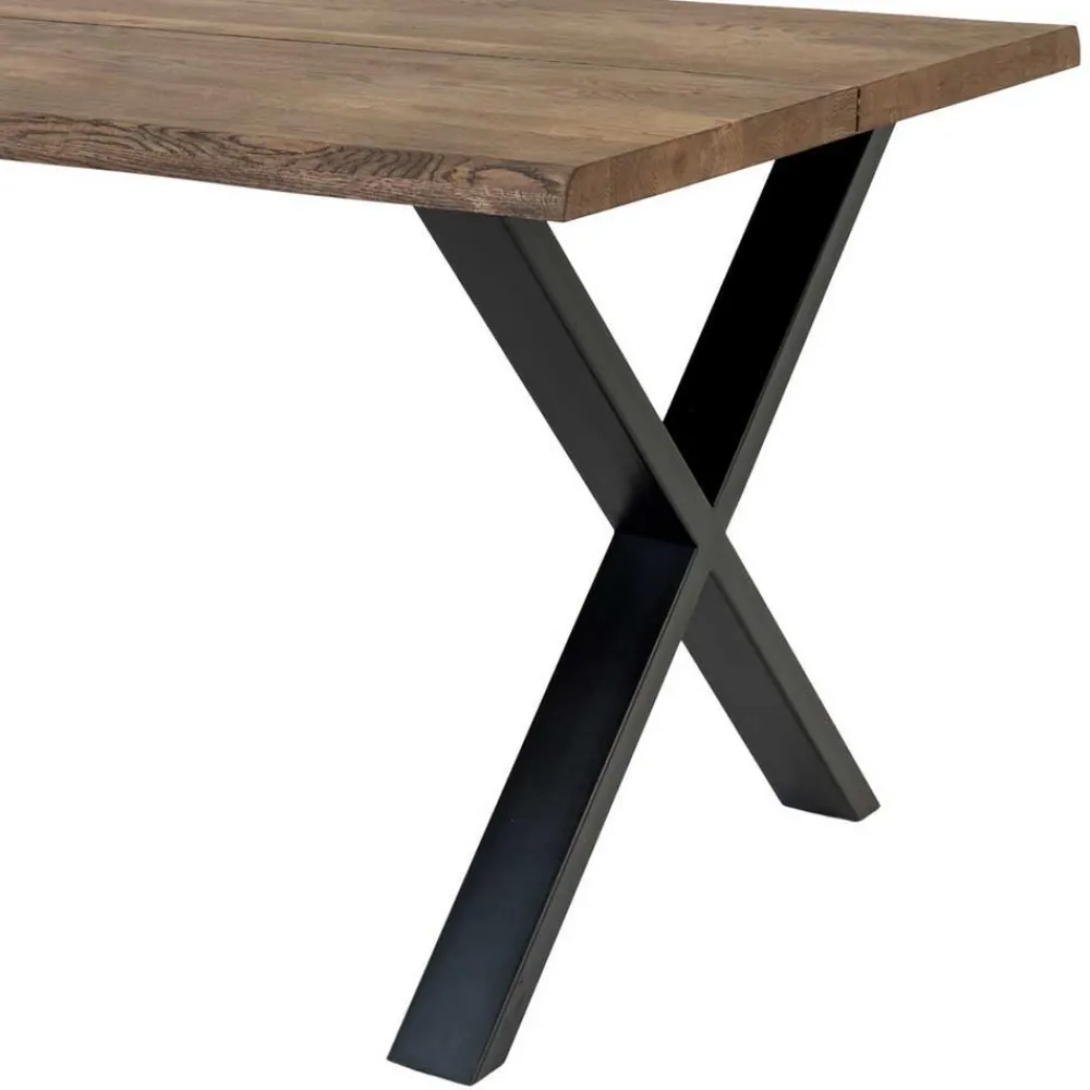 Wohnen 140x95 X-Fuß Esstisch & 4 Stühle - Turino (fünfteilig)