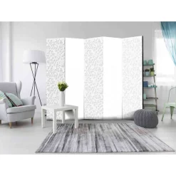 Wohnen 225x172cm Deko-Paravent in Weiß Hellgrau - Mivaldana