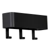 Wohnen Bürogarderoben*27x12cm Hakenleiste aus schwarzem Stahl - Halgato