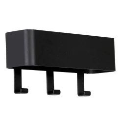 Wohnen Bürogarderoben*27x12cm Hakenleiste aus schwarzem Stahl - Halgato