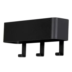 Wohnen Bürogarderoben*27x12cm Hakenleiste aus schwarzem Stahl - Halgato