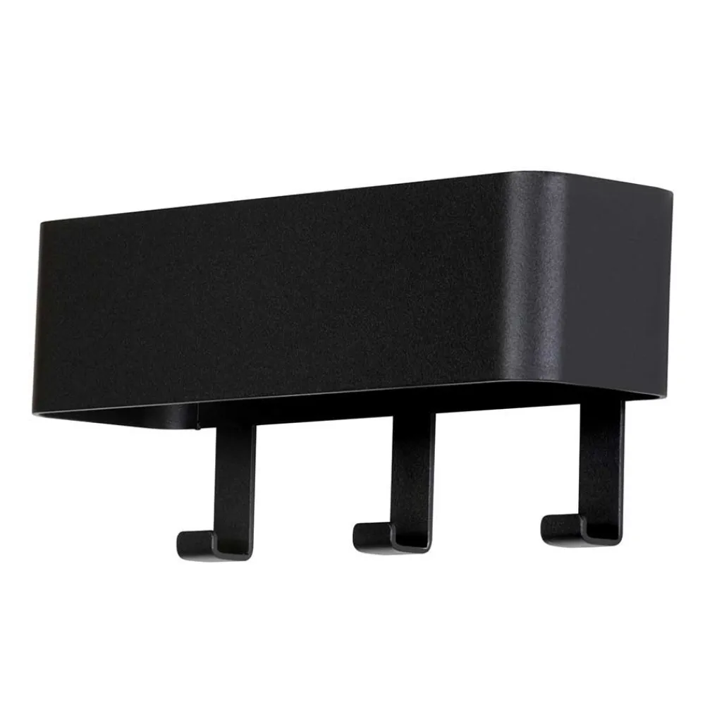 Wohnen Bürogarderoben*27x12cm Hakenleiste aus schwarzem Stahl - Halgato