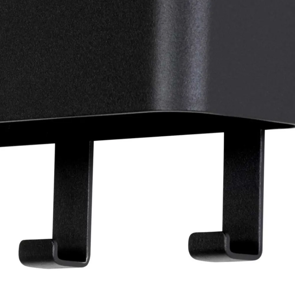 Wohnen Bürogarderoben*27x12cm Hakenleiste aus schwarzem Stahl - Halgato