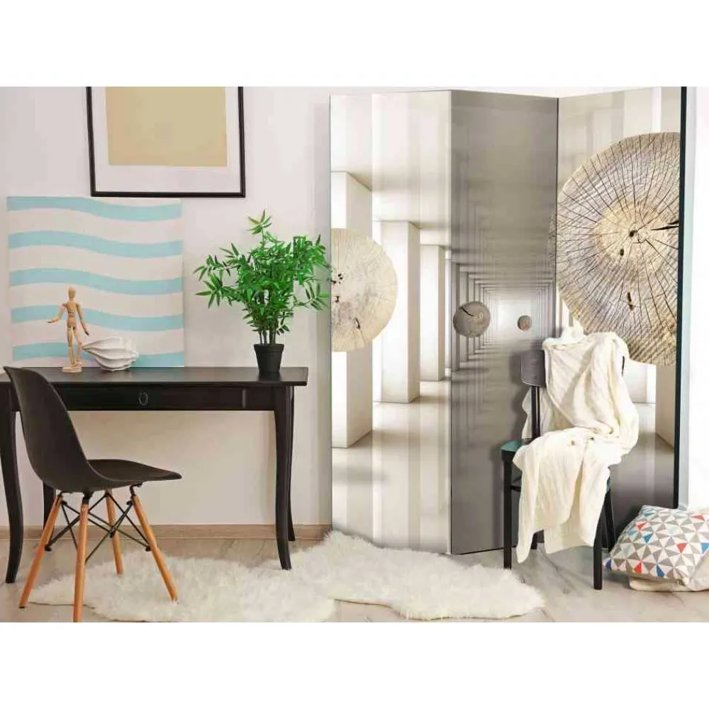 Wohnen Paravents*135x172cm Paravent aus Leinwand & Holz - Jesafina