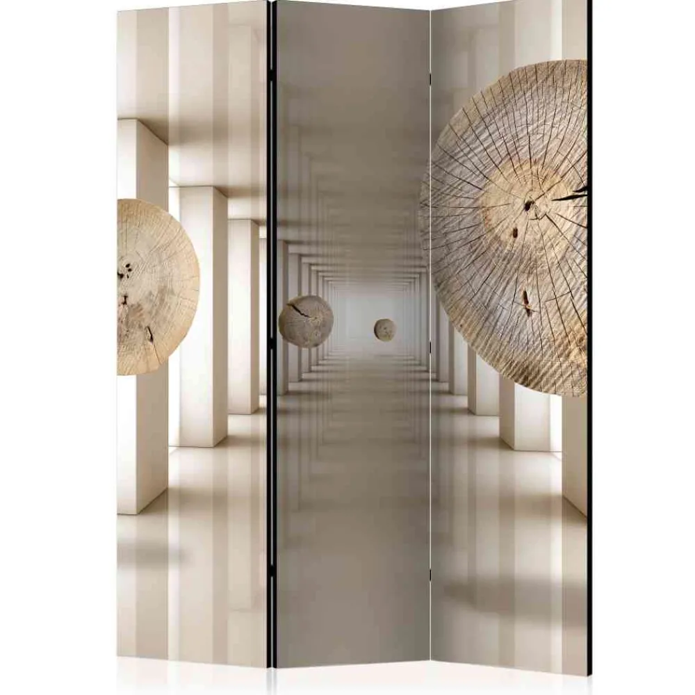 Wohnen Paravents*135x172cm Paravent aus Leinwand & Holz - Jesafina