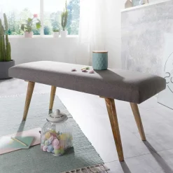 Wohnen 117x38cm Polsterbank im Mid Century Stil - Africo