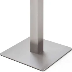 Wohnen Bartische*70x70cm Stehtisch mit Glasplatte in Weiß Fansas & Edelstahlfuß