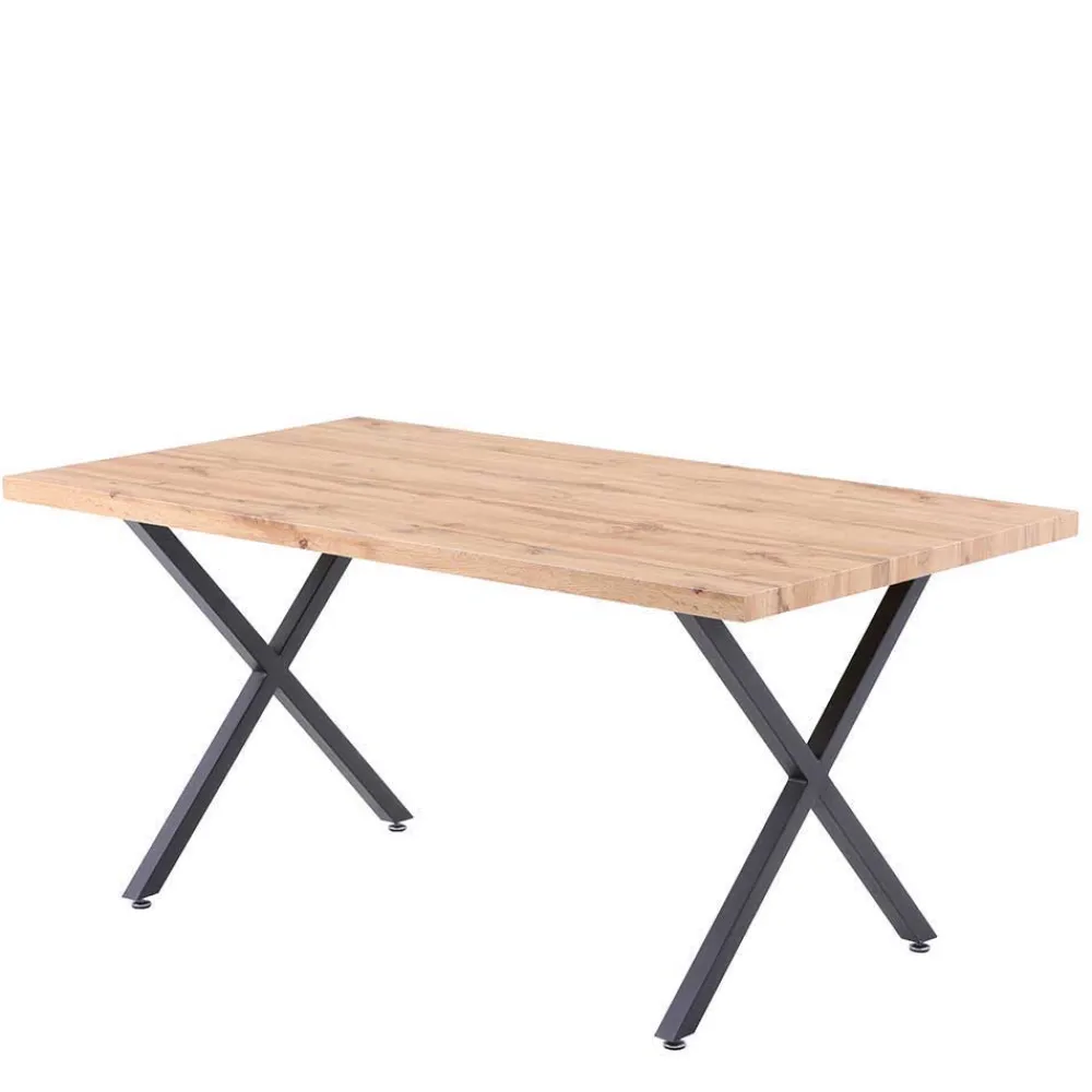 Wohnen X-Fuß Esstisch & Armlehnenstühle - Samanta (fünfteilig)