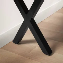 Wohnen Küchenbänke|Esszimmerbänke*X-Fuß Garderobenbank mit Baumkante - Nariosca