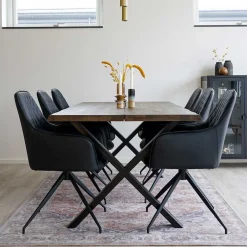 Wohnen X-Fuß Tisch & Tischsessel - Tobarida (siebenteilig)