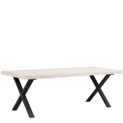 Wohnen X-Fuß Tisch Essplatz für 6 Personen - Freshna (siebenteilig)