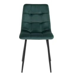 Wohnen X-Fuß-Tisch & Samtstühle - Domniar (siebenteilig)