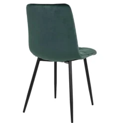 Wohnen X-Fuß-Tisch & Samtstühle - Domniar (siebenteilig)