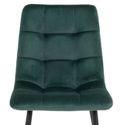 Wohnen X-Fuß-Tisch & Samtstühle - Domniar (siebenteilig)