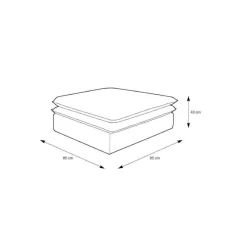 Wohnen XL Sessel mit Hocker in Anthrazit - Ruffos (zweiteilig)