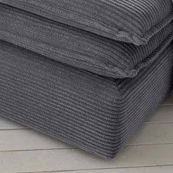 Wohnen XL Sessel mit Hocker in Anthrazit - Ruffos (zweiteilig)