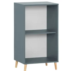 Wohnen 51x93x41 2 Fächer Büroregal in Petrol Blau - Baiamare