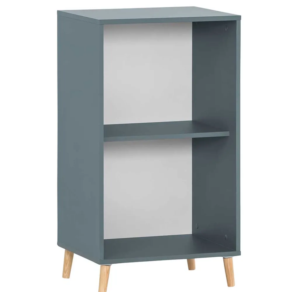 Wohnen 51x93x41 2 Fächer Büroregal in Petrol Blau - Baiamare