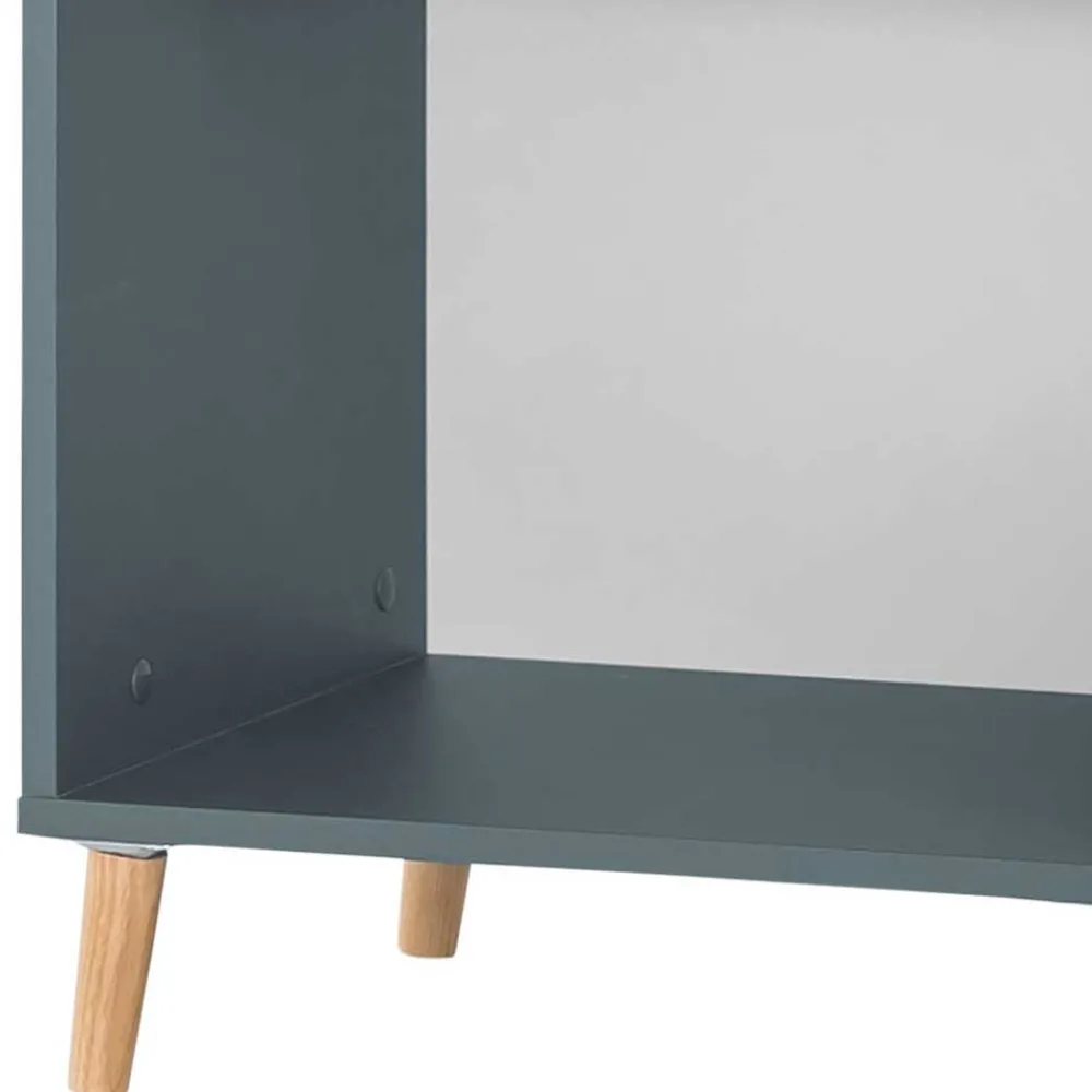 Wohnen 51x93x41 2 Fächer Büroregal in Petrol Blau - Baiamare