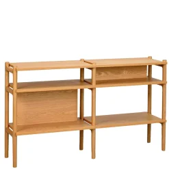 Wohnen Naturholzmöbel|Massivholzmöbel*140x81x36 4 Fächer Regal in modernem Design - Ulapos