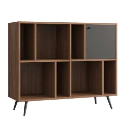 Wohnen Esszimmerregale|Regale*118x76x40 7 Fächer Regal mit Tür - Nuies