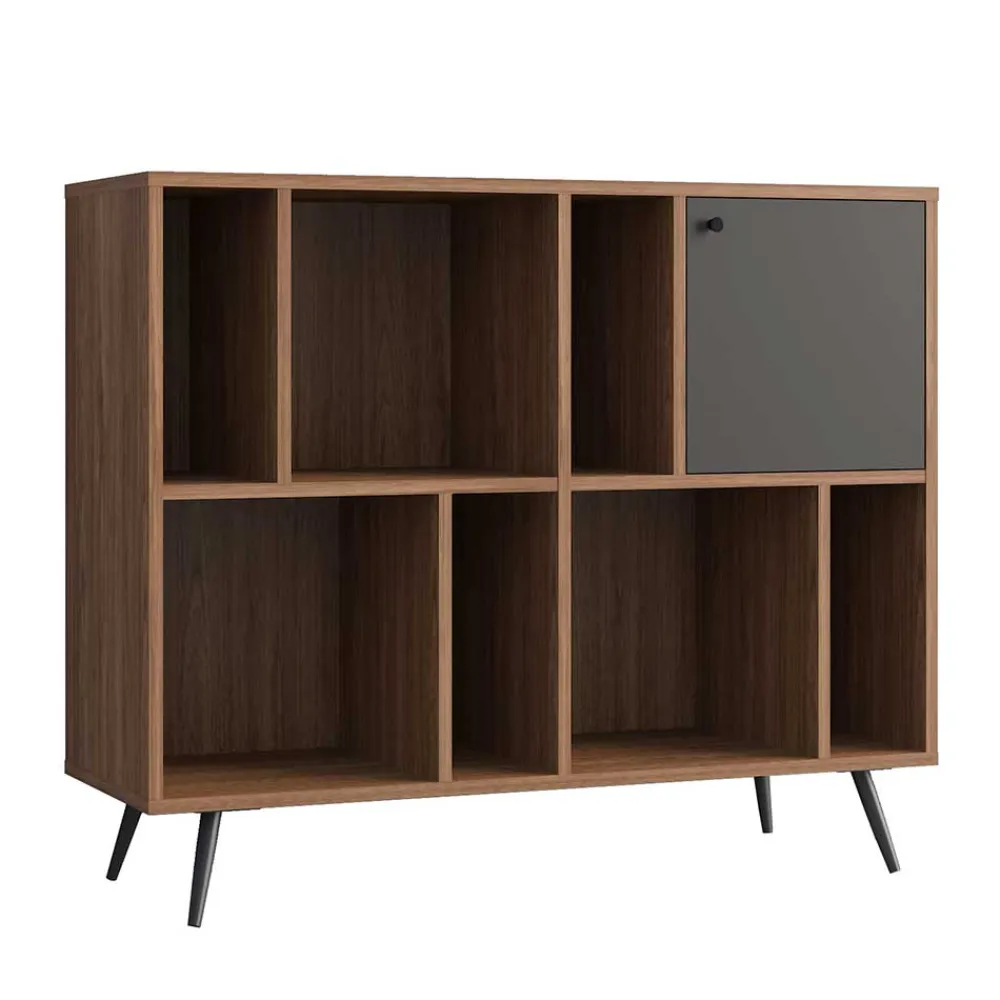 Wohnen Esszimmerregale|Regale*118x76x40 7 Fächer Regal mit Tür - Nuies