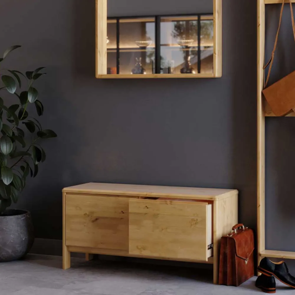 Wohnen Sideboards & Kommoden|Sideboards & Kommoden*98x48x34 2 Schubladen Kommode aus Kiefer - Etvina