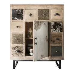 Wohnen Flurkommoden|Shabby Chic Möbel*85x103x32 10 Schubladen Kommode Ethno - Antra