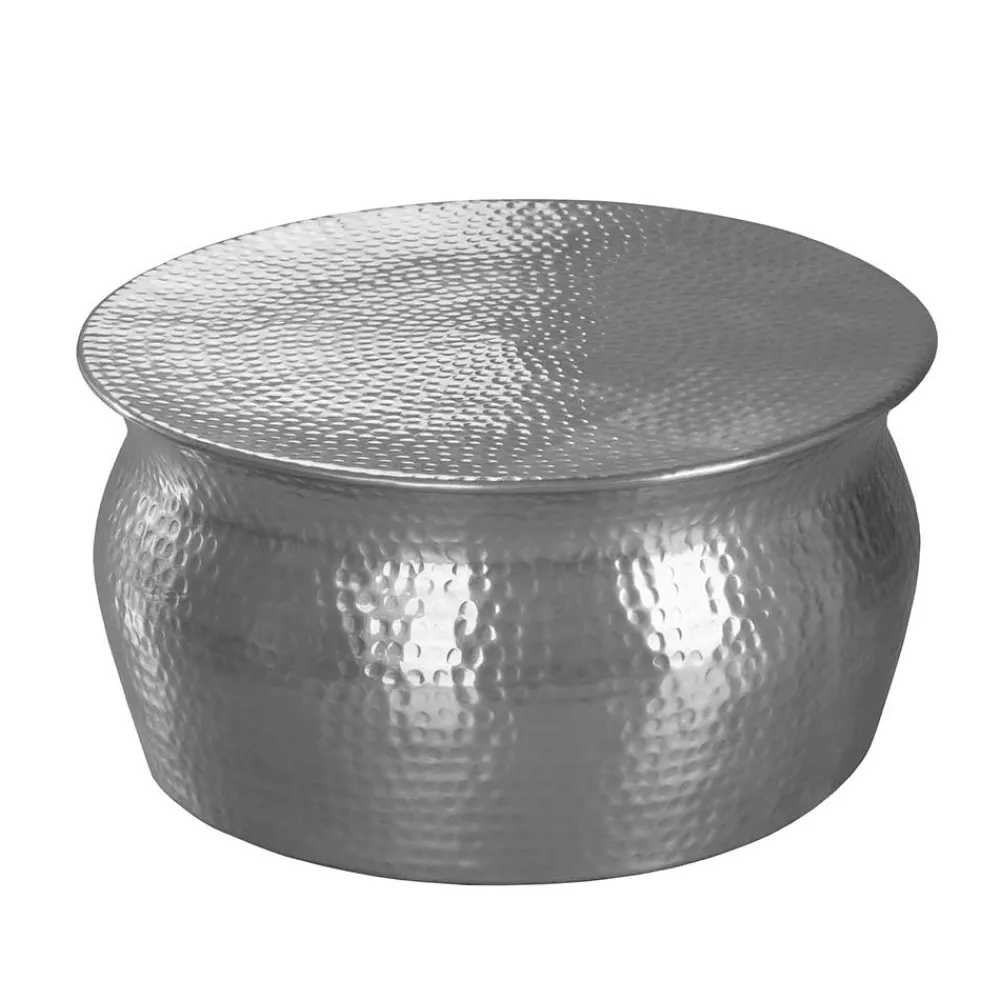 Wohnen 60x31x60 Alu Couchtisch in Silberfarben - Bastia